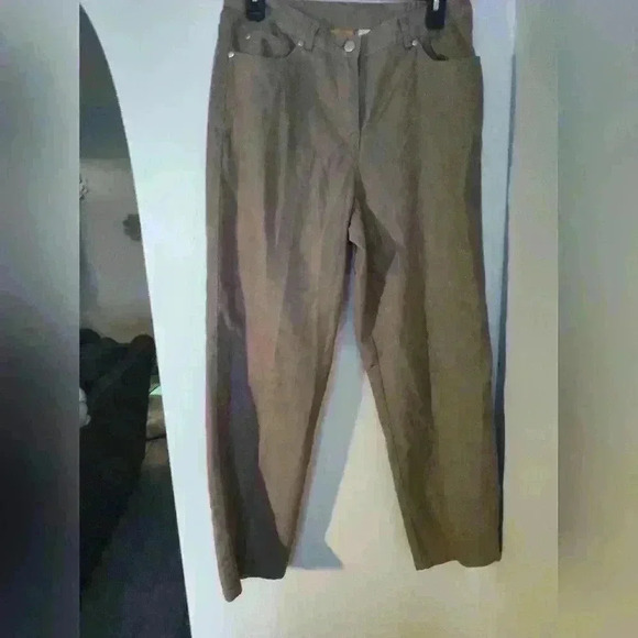 Ruby Rd. Womens Sz 8p tan with gold flecks electric in waist - Picture 1 of 3